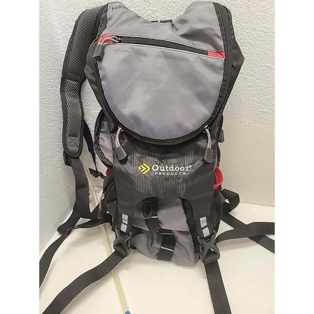 Outdoor Products Hydration Backpack Water Pack H2o Bladder  Grey‎ Performance